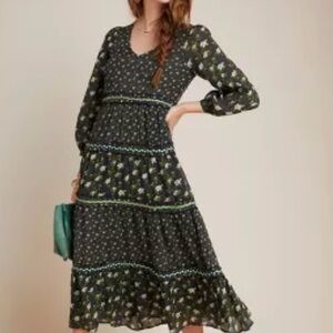 Anthropologie Karoline Tiered Dress